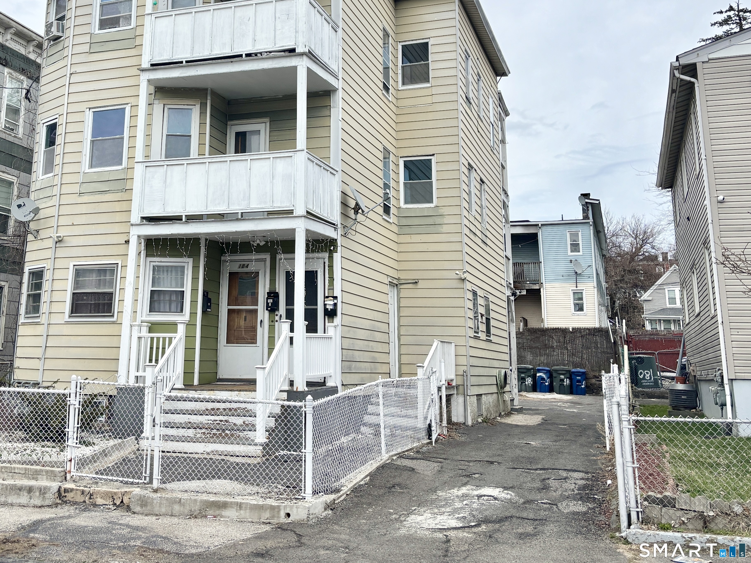 a front view of a house