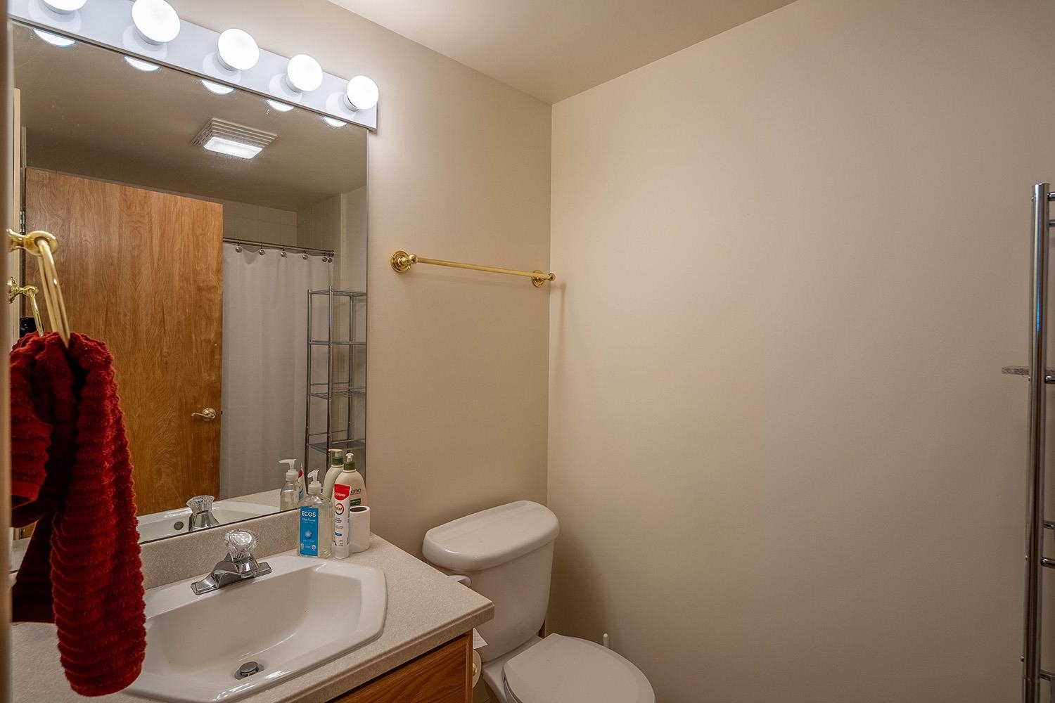 1281 Sandy Way Olympic Valley, CA 96146 - Photo 14 of 19 a bathroom with a sink vanity mirror and toilet