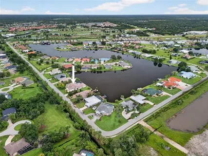 an aerial view of a city