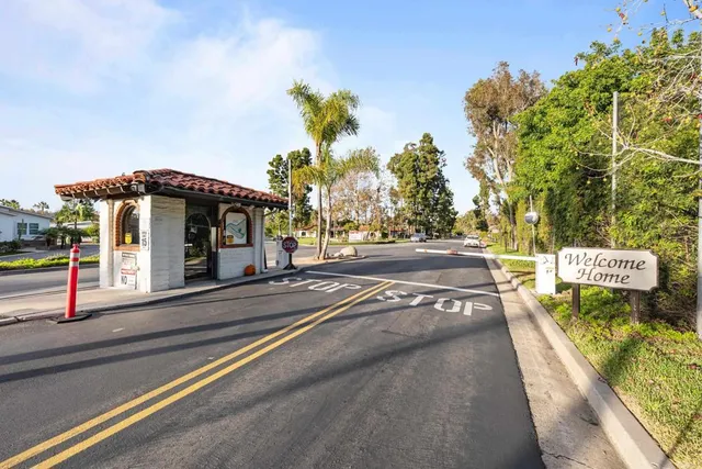 a view of a park with trees