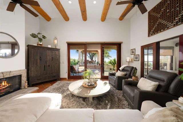 a view of a mirror in a room