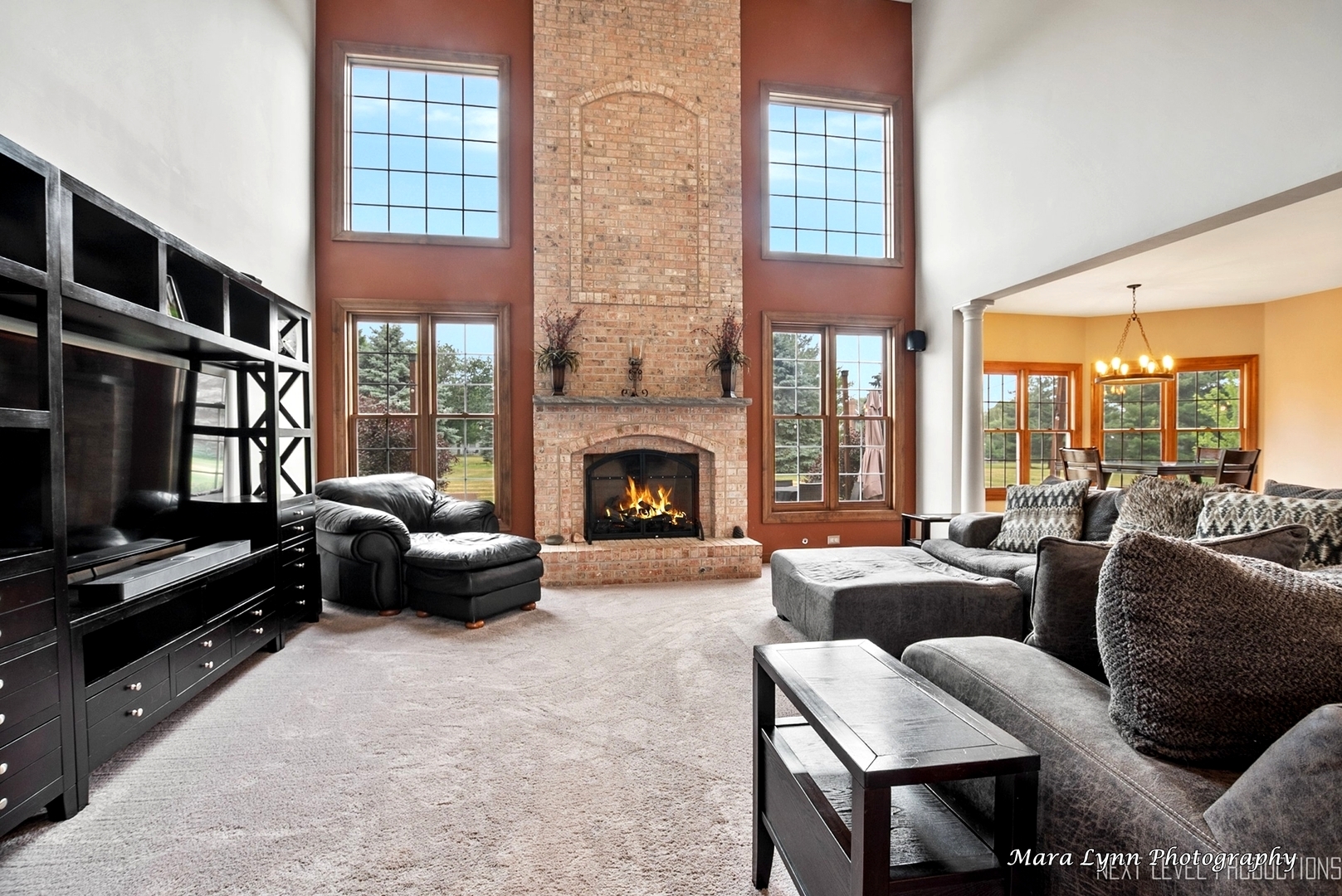 7N265 Ridge Line Road St. Charles, IL 60175 - Photo 13 of 46 a living room with furniture fireplace and flat screen tv