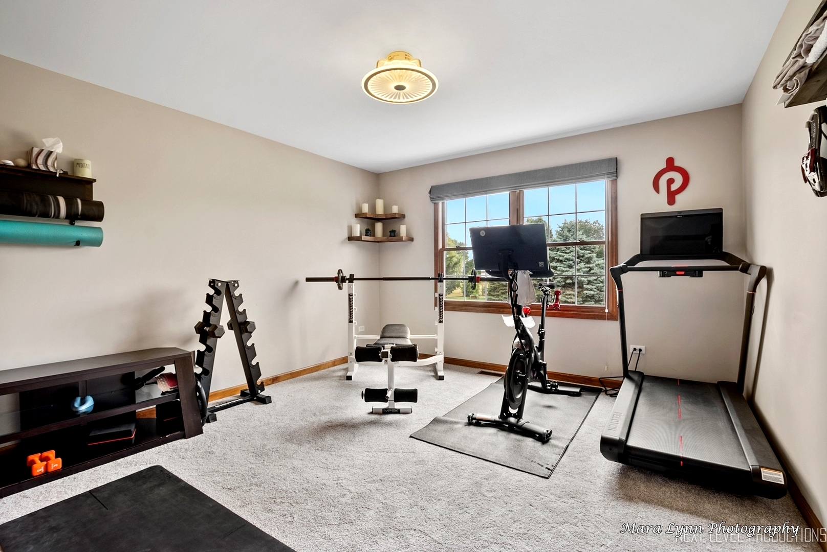 7N265 Ridge Line Road St. Charles, IL 60175 - Photo 30 of 46 a room with gym equipment and a view of living room