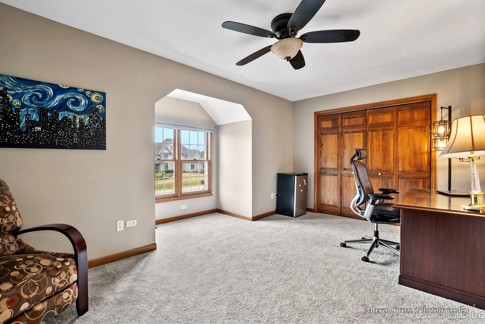 7N265 Ridge Line Road St. Charles, IL 60175 - Photo 31 of 46 a view of a workspace with furniture and a window