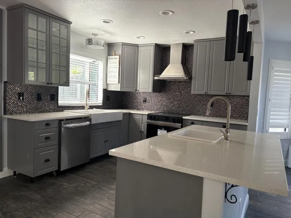 a view of entryway with wooden floor