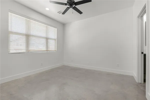 an empty room with a window