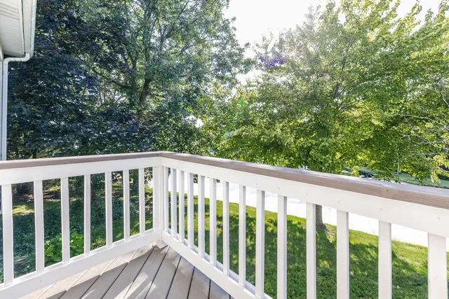 a view of a wooden deck
