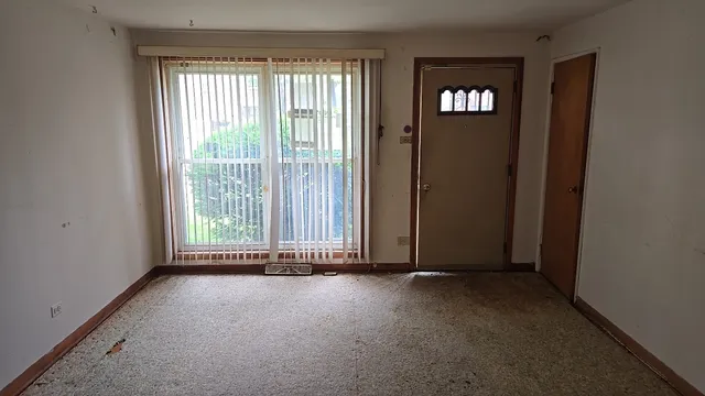 an empty room with a window