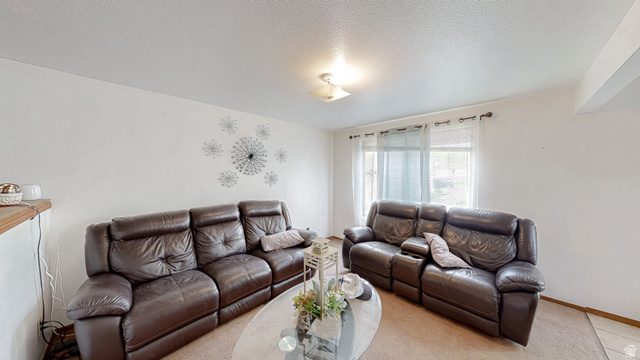 630 1100 West Provo, UT 84601 - Photo 42 of 64 Bright living area with neutral wall tones and a textured ceiling