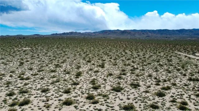 a view of a lake with a mountain in the background