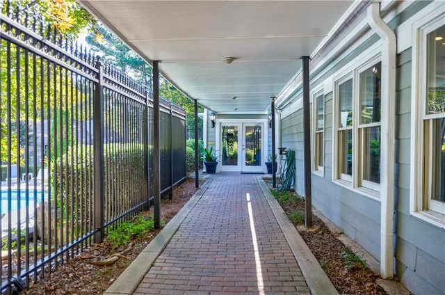 a view of a house with a garden