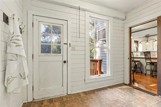 a view of an entrance door of the house