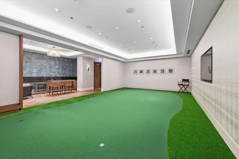 a view of an entryway with a garden