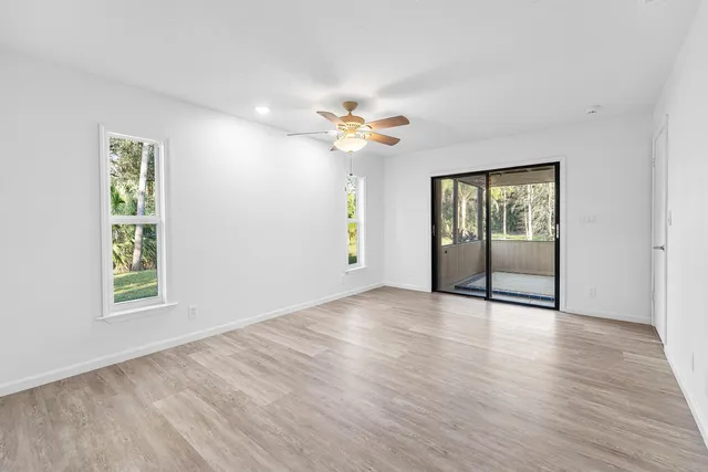 a view of small space with racks on the wall