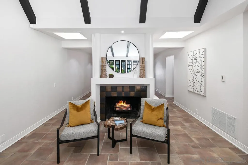 6117 La Flecha Rancho Santa Fe, CA 92067 - Photo 13 of 37 a living room with furniture and a fireplace