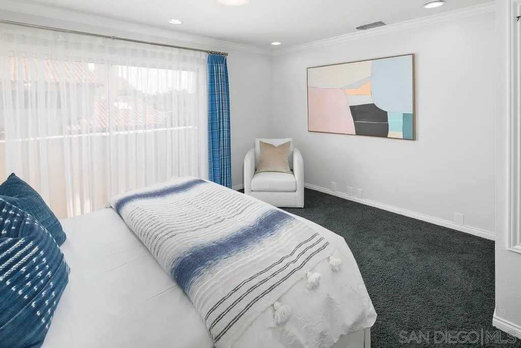 6117 La Flecha Rancho Santa Fe, CA 92067 - Photo 25 of 37 a bedroom with a bed and a large window