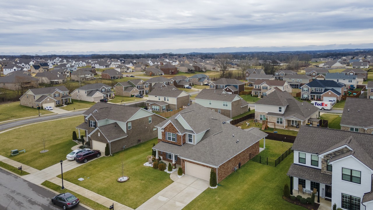 2995 Liverpool Drive Spring Hill, TN 37174 - Photo 35 of 37 an aerial view of a house with a garden