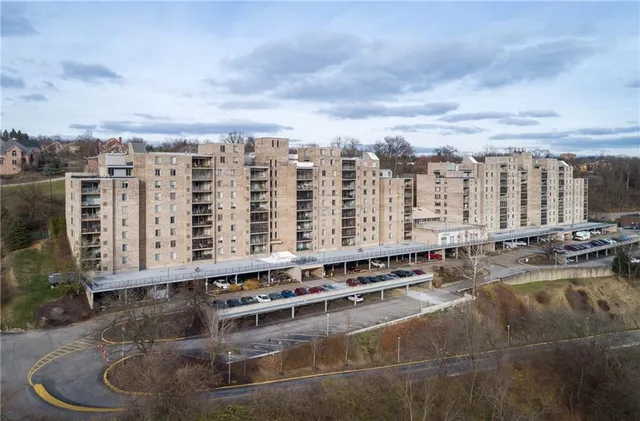 a view of a large building with a lot of windows