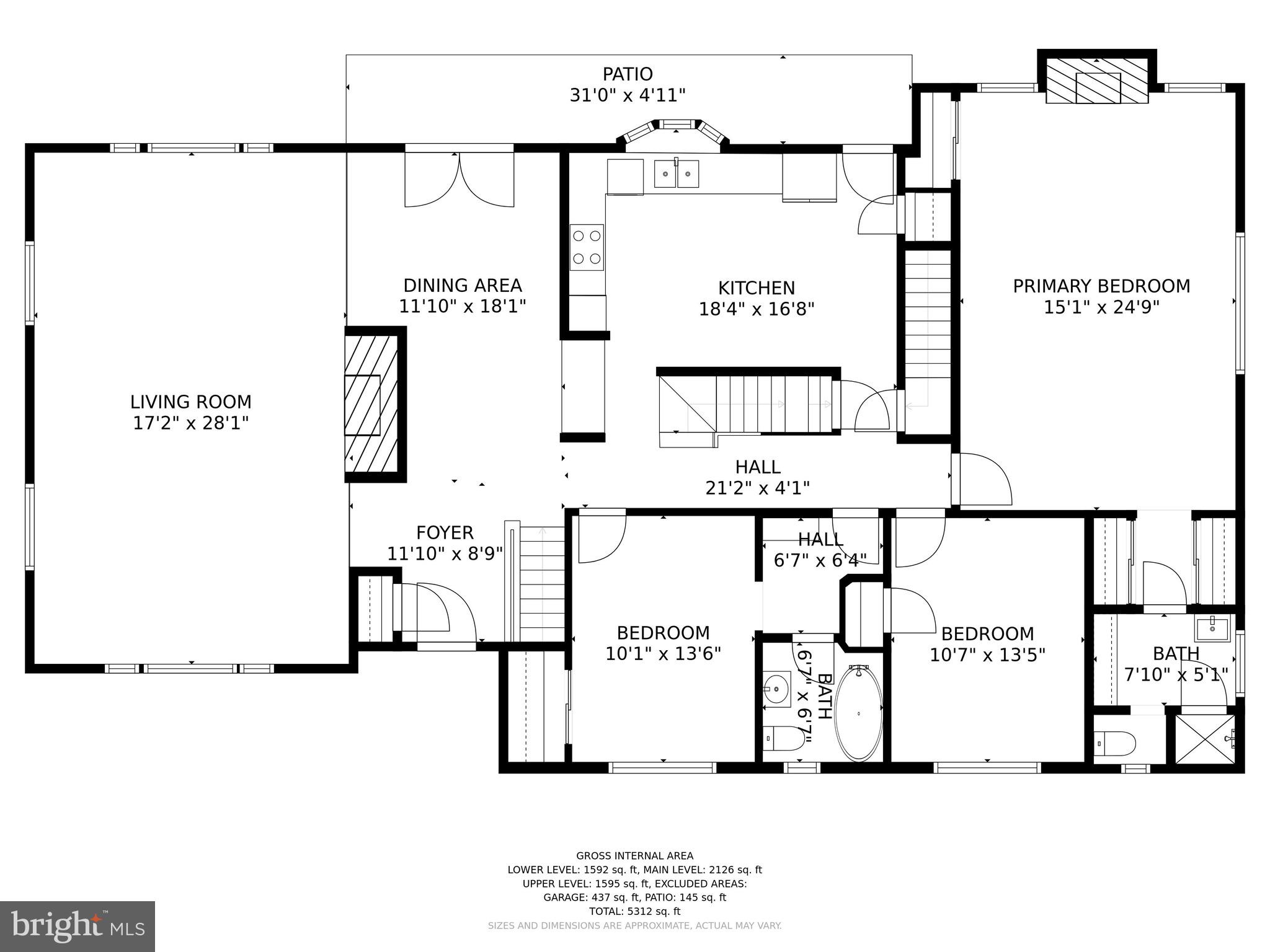 7900 Glendale Road Chevy Chase, MD 20815 - Photo 29 of 32 Main level floor plan
