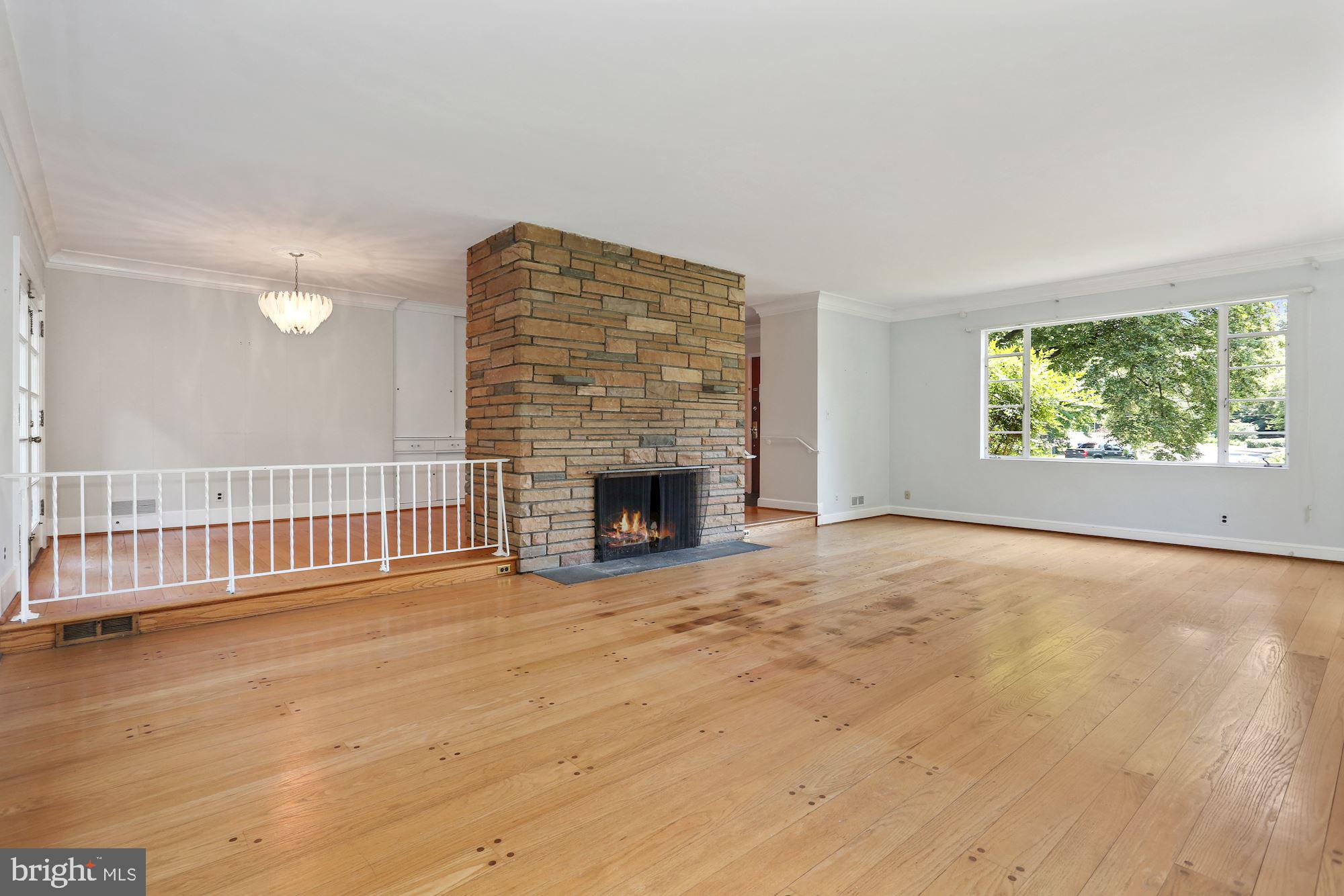 7900 Glendale Road Chevy Chase, MD 20815 - Photo 8 of 32 Living room with fireplace