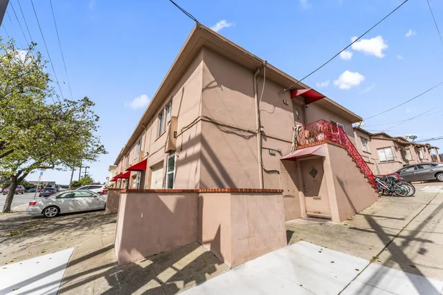 a view of a house with a street