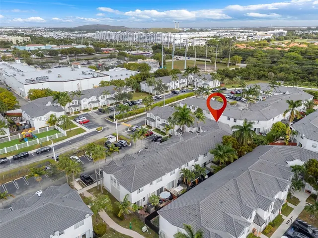 an aerial view of a city