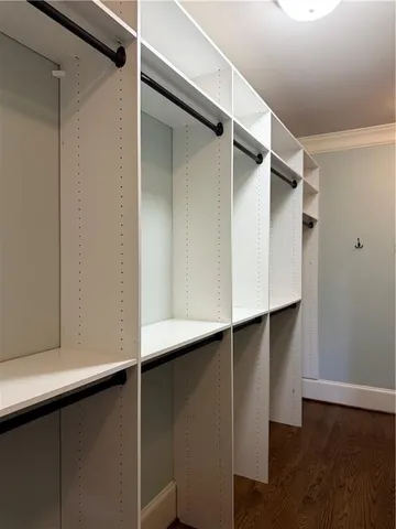 a close view of closet