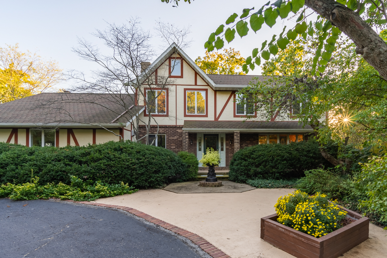 front view of a house with a small yard