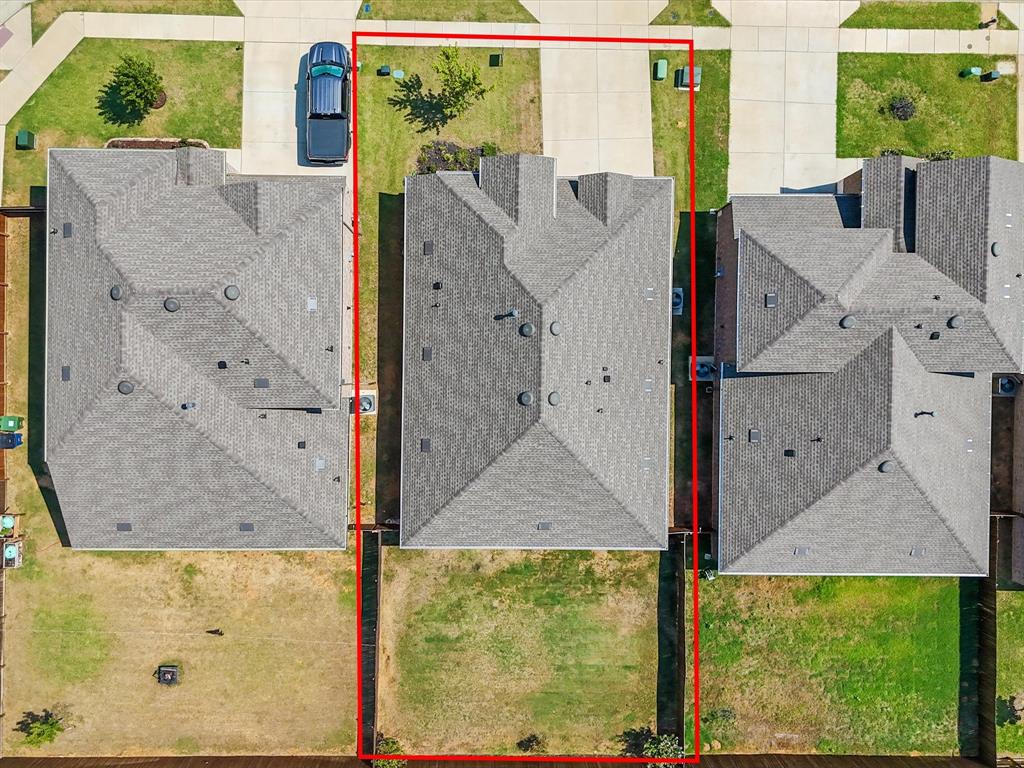 3257 Trails End Road Aubrey, TX 76227 - Photo 36 of 37 an aerial view of a house with a yard