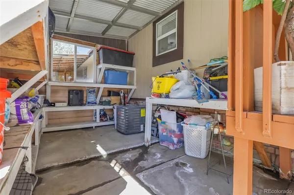 a view of storage and utility room
