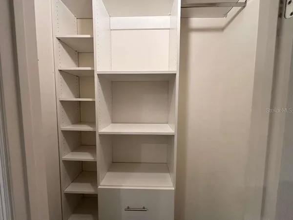 a close view of closet