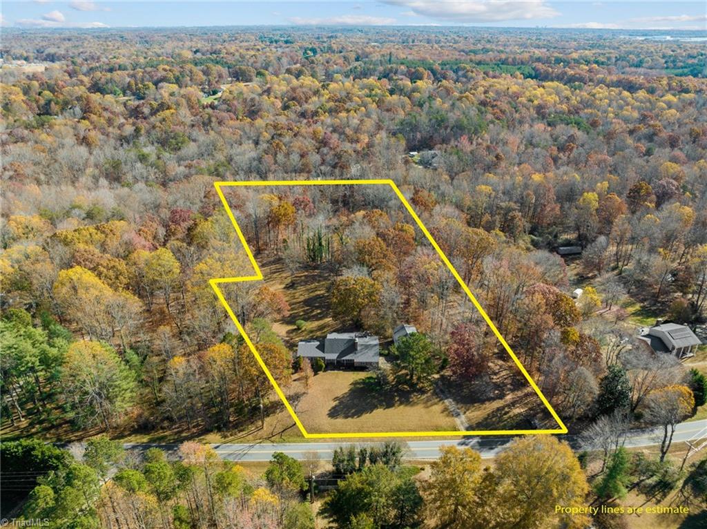 4532 Peeples Road Oak Ridge, NC 27310 - Photo 2 of 49 Overhead view showing the lot layout. Property lines are approximate. seller sold part of the property in June 2020