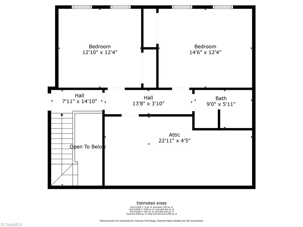 4532 Peeples Road Oak Ridge, NC 27310 - Photo 49 of 49 Second level floorplan. Note the bonus room is erroneously labeled bedroom on this floorplan.