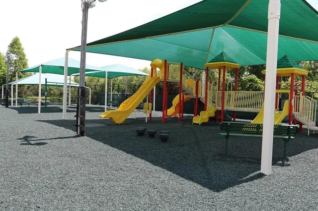a view of a swimming pool with a porch