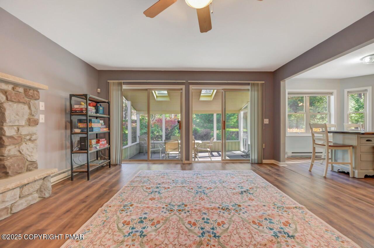 12 Kent Clarke Road Lake Harmony, PA 18624 - Photo 21 of 42 a living room with furniture and a large window