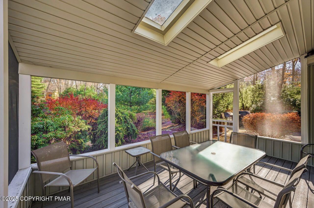 12 Kent Clarke Road Lake Harmony, PA 18624 - Photo 23 of 42 a view of a patio with a table and chairs