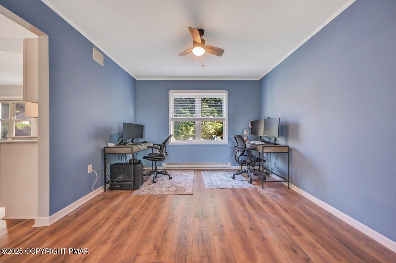 12 Kent Clarke Road Lake Harmony, PA 18624 - Photo 10 of 42 a workspace with wooden floor