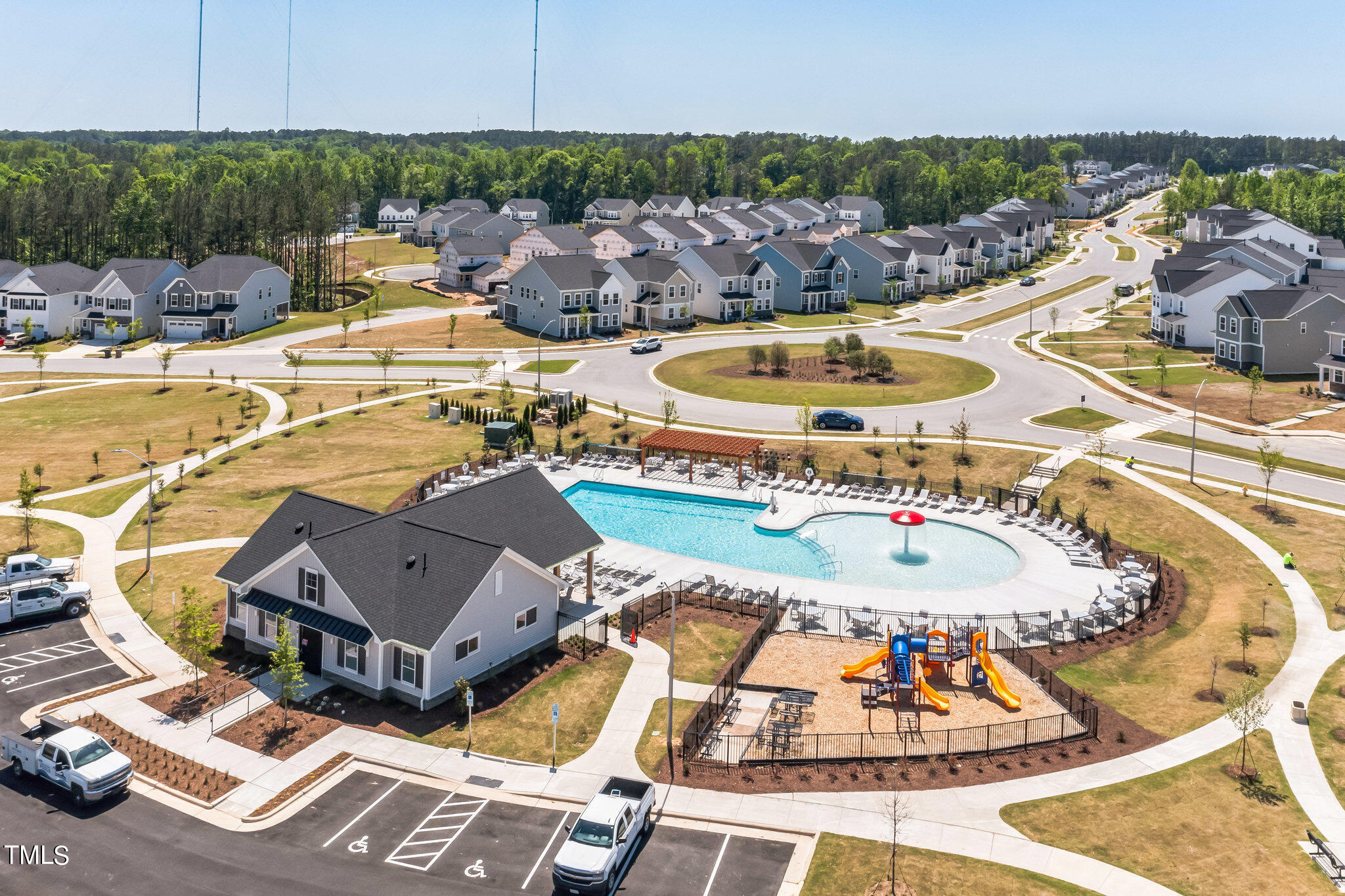 157 Blue Gulf Trail, Unit 337 Raleigh, NC 27610 - Photo 17 of 19 an aerial view of a swimming pool