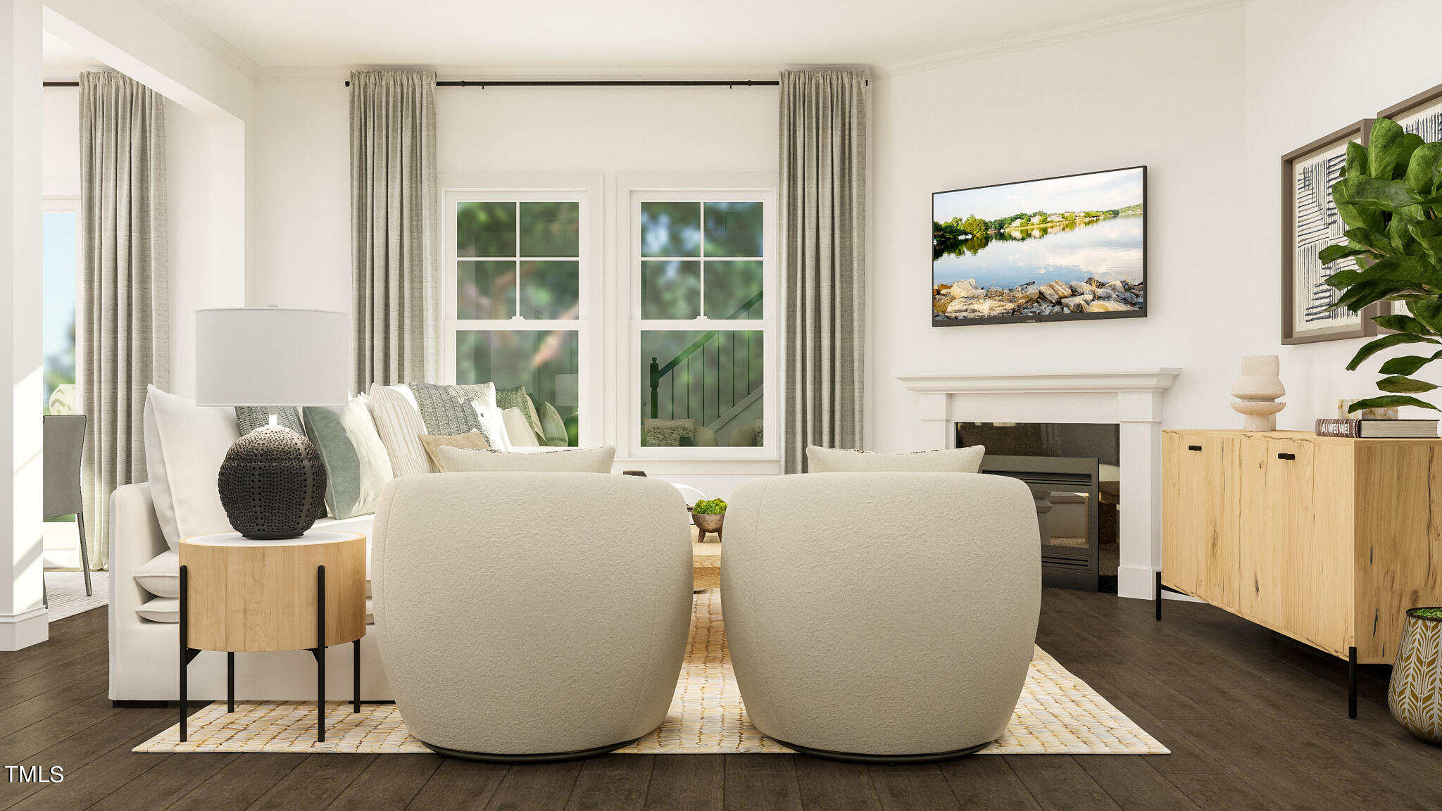 157 Blue Gulf Trail, Unit 337 Raleigh, NC 27610 - Photo 5 of 19 a living room with furniture and a large window