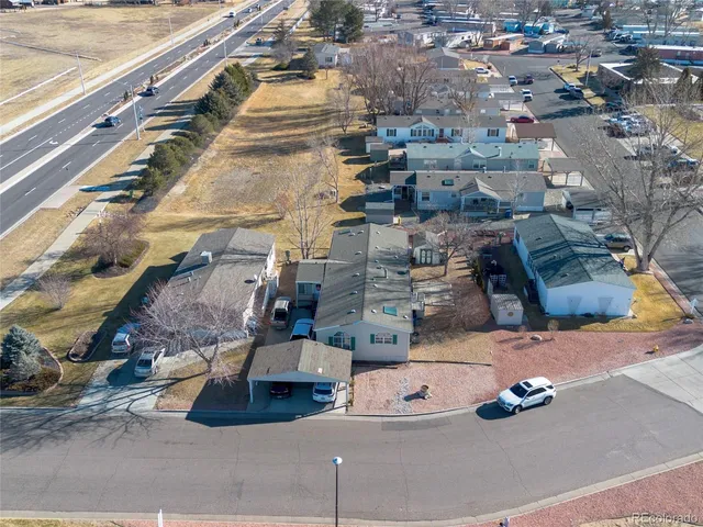 an aerial view of a city