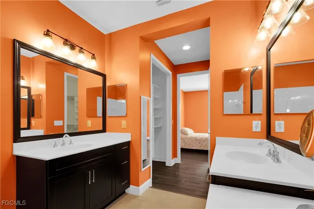 a view of a room that has a window in it