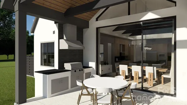 a front view of house with yard outdoor seating and green space