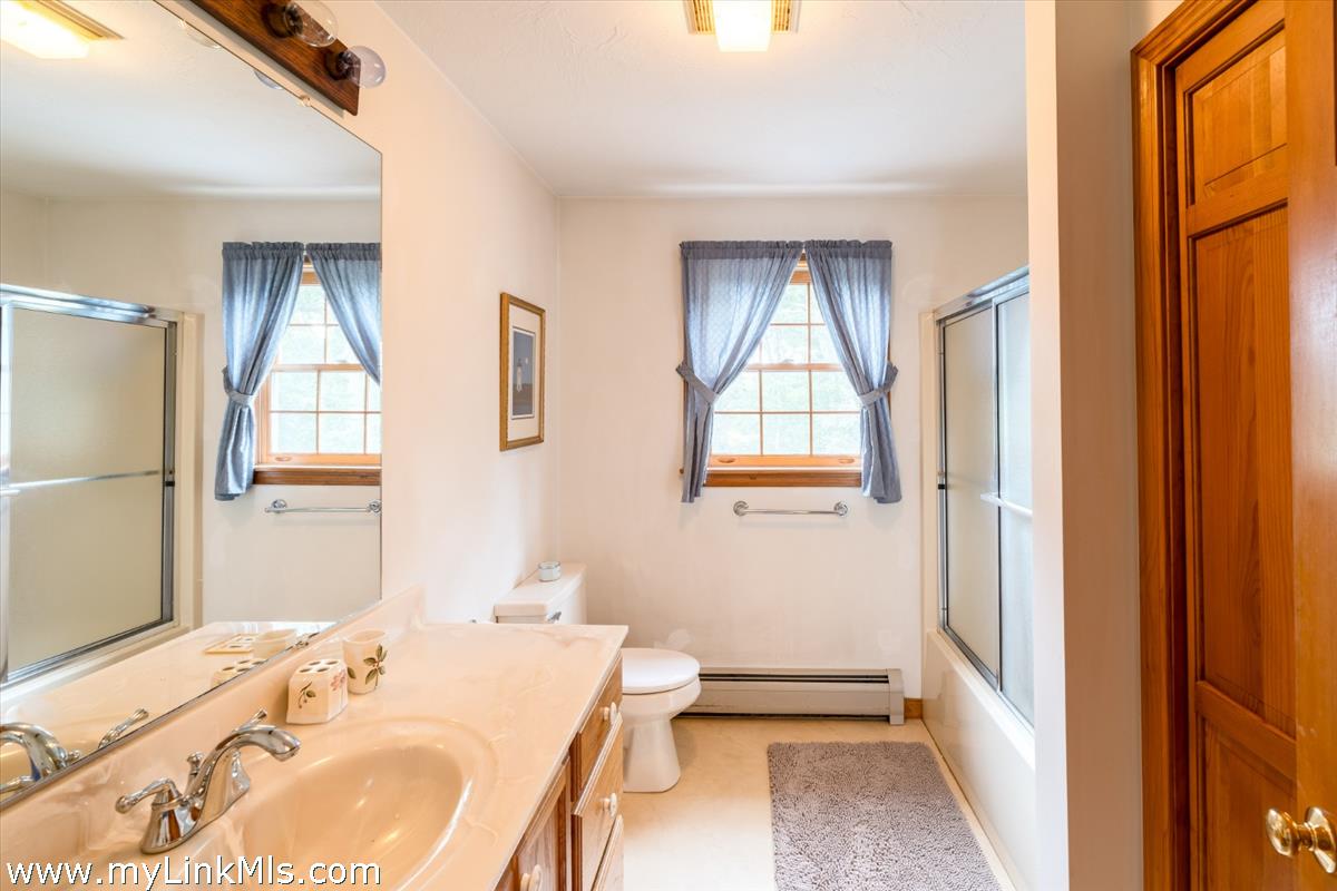 2 Farm Path Road Oak Bluffs, MA 02557 - Photo 22 of 37 a bathroom with a sink toilet and shower