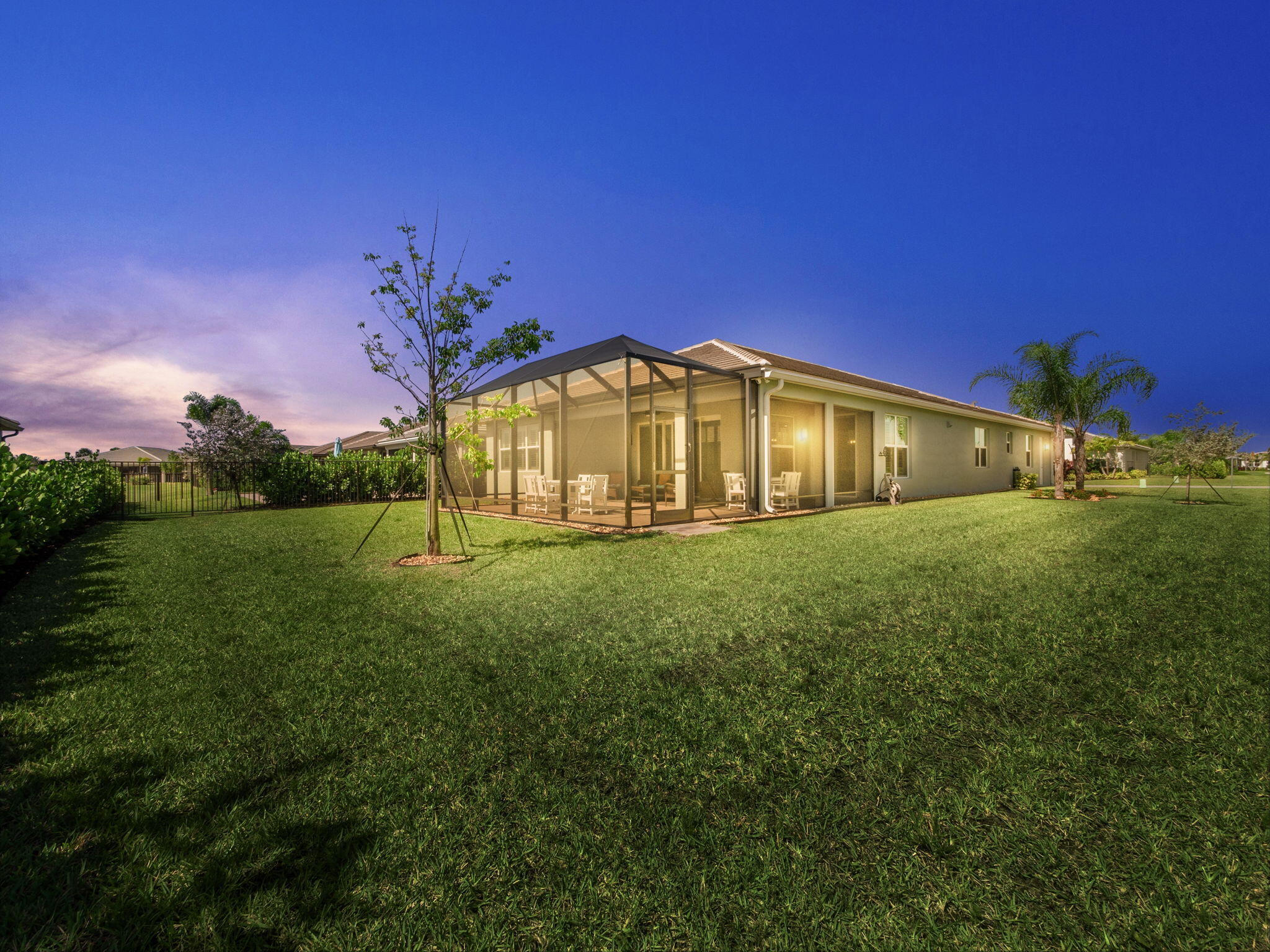 13452 Southwest Green Delta Road Port St. Lucie, FL 34987 - Photo 24 of 107 Backyard Night Shot