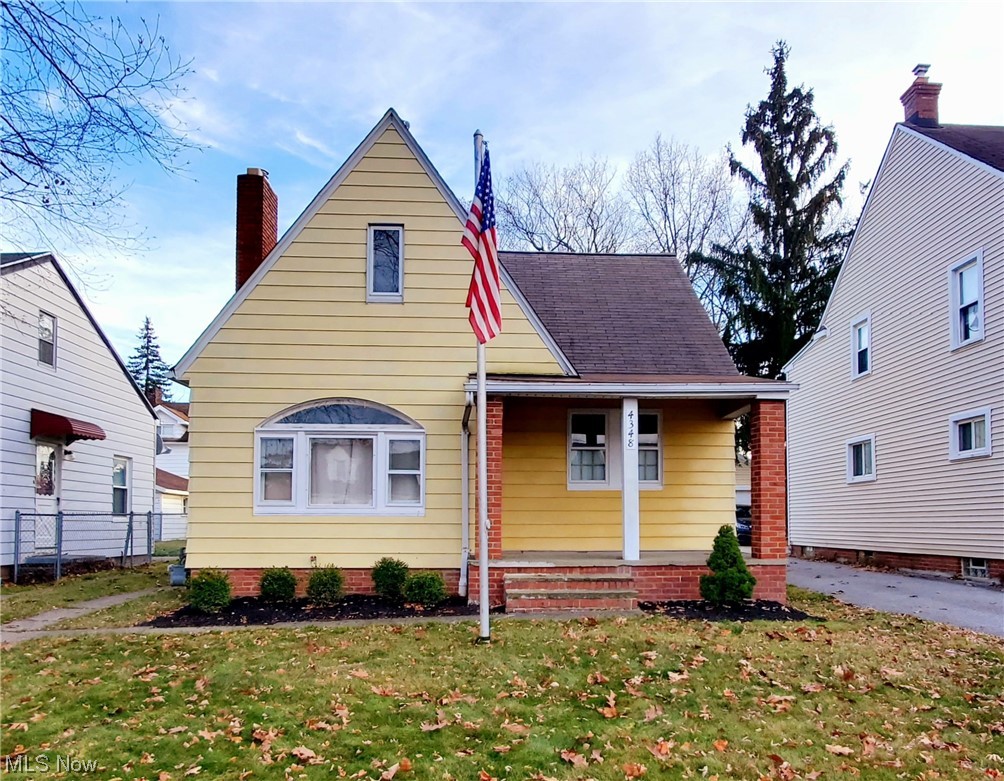 Front view with covered porch
