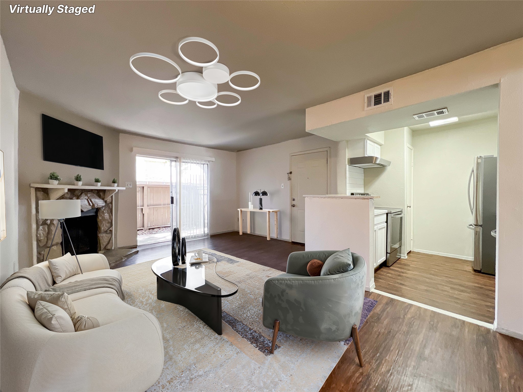 Photo has been virtually staged to show potential use of space. Furnishings and décor are not included.