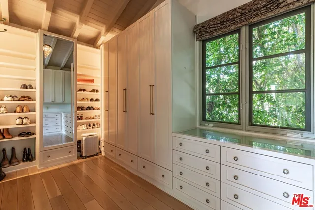 a view of front door with wooden floor