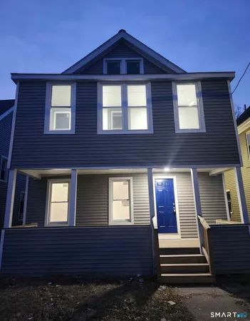 a front view of a house