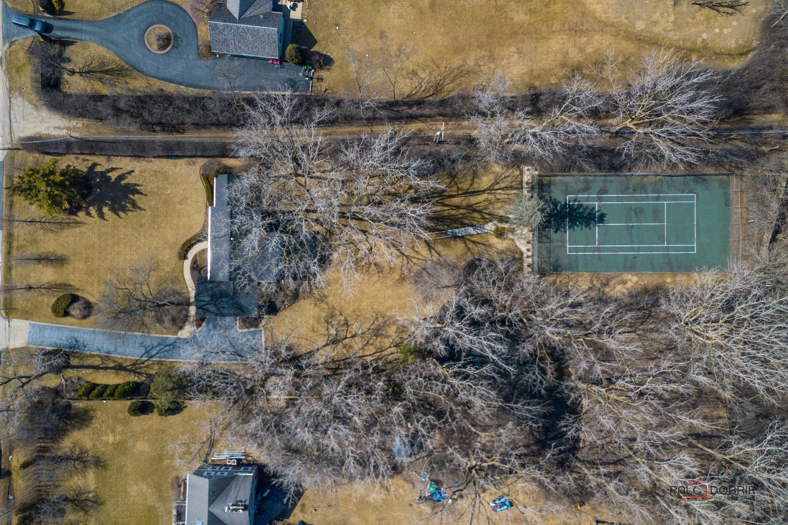 950 Old Mill Road Lake Forest, IL 60045 - Photo 42 of 59 a aerial view of a house with a yard