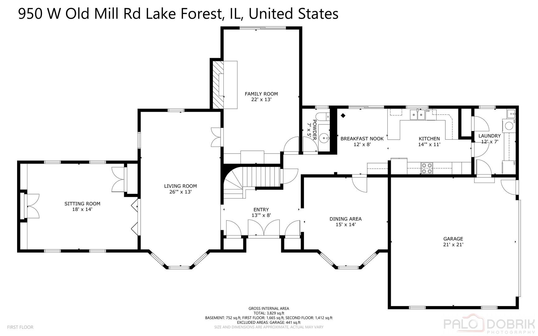 950 Old Mill Road Lake Forest, IL 60045 - Photo 46 of 59 a picture of a floor plan